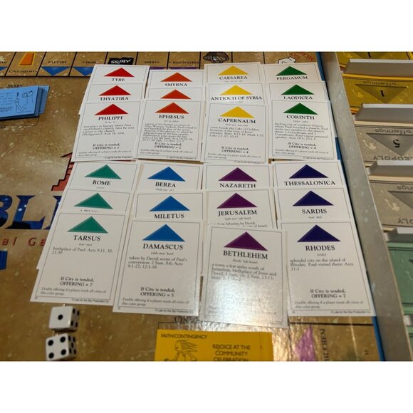 Bibleopoly Board Game Complete Lat For The Sky A Biblical Game of Fun and Faith - Picture 5 of 12